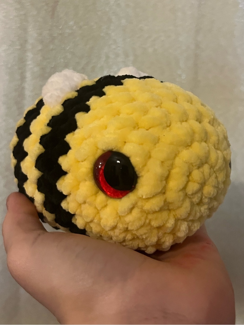 Crocheted chunky bee